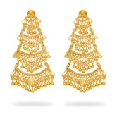 LUV FASHION Golden Chandbalis Earrings ( Pack of 1 ) - Golden