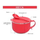 Jaypee Plus RIBTOK Soup Bowl Plastic Soup Bowl 900 mL ( Set of 1 ) - Red