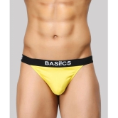 BASIICS By La Intimo Spandex Mens Thongs ( Yellow ) BCSTH01 - None