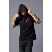 Red Devil Printed Hooded Oversized T-Shirt for Men 4XL