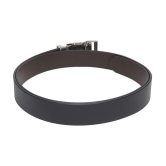 Loopa - Black Faux Leather Mens Reversible Belt ( Pack of 1 ) - None