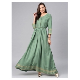 Alena - Green Viscose Women's Flared Kurti - S