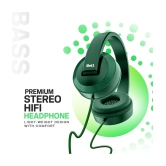 Bell BLHDP135A Type C Wired Headphone Over Ear 24 Hours Playback Passive noise cancellation IPX4(Splash & Sweat Proof) Green