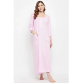 Clovia Pink Cotton Womens Nightwear Nighty & Night Gowns ( Pack of 1 ) - None