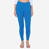 Women's Cotton Ankle leggings (Free Size) - Coral Blue