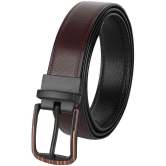 Zacharias - Brown Leather Men's Reversible Belt ( Pack of 1 ) - None