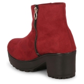 Ishransh - Red Women''s Ankle Length Boots - None