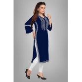 Kapadia - Blue Rayon Women''s Straight Kurti ( Pack of 1 ) - None