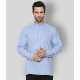 Springberry - Blue 100 percent Cotton Men's Shirt Style Kurta ( Pack of 1 ) - None