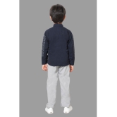 DKGF Fashion - Navy Blue Cotton Blend Boys Shirt & Pants ( Pack of 1 ) - None