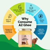 Auric A2 Desi Cow Ghee 1L | Vedic Bilona Method | Traditional Curd Churned | Lab Tested | Organically Made Danedar Ghee | Grass Fed Sahiwal And Gir Cow | Glass Jar