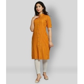 Glorious - Yellow Rayon Women's Straight Kurti ( Pack of 1 ) - XXL