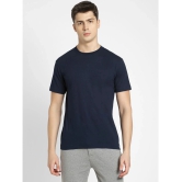 Jockey 2714 Mens Super Combed Cotton Rich Solid Round Neck T-Shirt - Navy - None