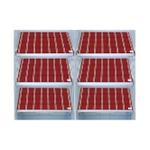 E-Retailer Set of 6 PVC Table Mats - Red