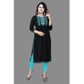 haya fashion - Black Rayon Women's A-line Kurti ( Pack of 1 ) - None