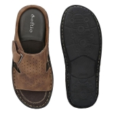 softio Brown Flip Flops - 8