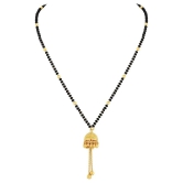 Asmitta Royal Jhumki Pendant Gold Plated Princess Style Mangalsutra For Women - Golden