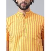 KLOSET By RIAG - Mustard Cotton Men's Shirt Style Kurta ( Pack of 1 ) - None