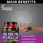 Humming Herbs Fisetin 570mg Advanced Formula - Anti-Inflammatory & Antioxidant Support Supplement with EGCG, Curcuminoids, N-Acetyl Cysteine, Astaxanthin - Energy Boost & Focus - Pack of 2