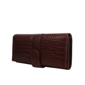 Genuine Leather Croco Style Causal Tan Clutch for women