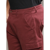 Maroon Cargo Trousers Maroon 42