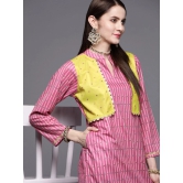 Women Pink Velvet Kurta with Palazzos