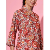 Addyvero Orange Printed Pant Top Set - None