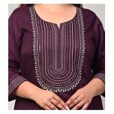 Swasti - Purple Rayon Womens Straight Kurti ( Pack of 1 ) - None