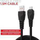 boAt Type C A320 Braided Charging Cable (3A Rapid Charge) 1.5 Meter