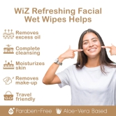 Wiz Lemon & Mint Refreshing Facial Wipes - 25 Pulls (Pack of 6)