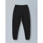 PLUM TREE Pack of 1 Boys Cotton Trackpant ( Black ) - None