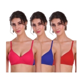 Softskin - Cotton Blend Solid Multicolor Women's Heavily Padded - Pack of 3 - None