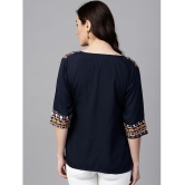 Pannkh Crepe Regular Tops - Navy Single - L