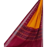Yellow Red Sambalpuri Handwoven Single Ikat Cotton Dupatta