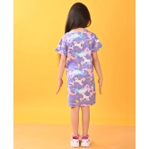 SUMMER UNICORN PLANET CASUAL DRESS - PURPLE-9-10 YEARS / 1N / Purple