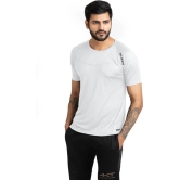 Solid Men Round Neck with Cool Rush Technology Men Solid Round Neck Polyester White T-Shirt