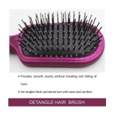 Majestique Purple Detangler Brush Ultrasoft Tipped Nylon, Glides Through Tangles