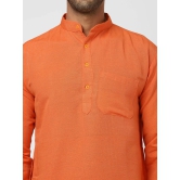 DESHBANDHU DBK - Orange Cotton Mens Kurta ( Single ) - None