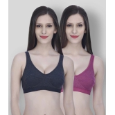 Elina - Multicolor Cotton Non - Padded Womens T-Shirt Bra ( Pack of 2 ) - None