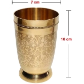 A & H ENTERPRISES - Heavy Water Use Brass Glasses Set 250 ml ( Pack of 2 )