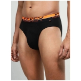 Jockey FP02 Men Super Combed Cotton Rib Solid Brief with Ultrasoft Waistband - Black (Pack of 2) - None