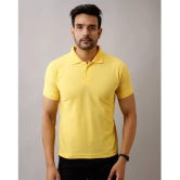 SKYRISE Cotton Blend Slim Fit Solid Half Sleeves Mens Polo T Shirt - Yellow ( Pack of 1 ) - None