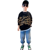 Force - Black Cotton Blend Boys T-Shirt ( Pack of 1 ) - None