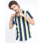 Ketch 100% Cotton Regular Fit Striped Half Sleeves Mens Casual Shirt - Blue ( Pack of 1 ) - None