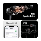 Tecsox Blaze 200 Bluetooth Bluetooth Earphone In Ear Powerfull Bass Black