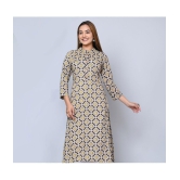 MAUKA - Beige Rayon Women''s Straight Kurti ( Pack of 1 ) - None