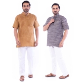 DESHBANDHU DBK - Multi Cotton Mens Regular Kurta ( Pack of 2 ) - None