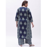 Tissu - Blue Straight Cotton Womens Stitched Salwar Suit ( Pack of 1 ) - None