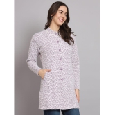 eWools.in Woollen Round Neck Women's Buttoned Cardigans - Purple ( ) - None