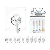 Self Adhesive Wall Hanging Hooks Pack of 10 - Towel Racks ( Pack of 10 )